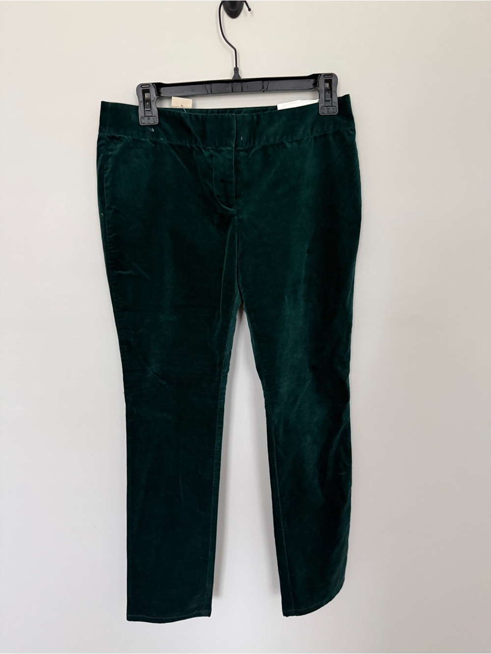 LOFT Deep Green Velvet Skinny Jeans